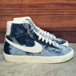 Nike Blazer Mid '77 Washed Denim Women's 7 Blue White Sail Shoes DV2182-900